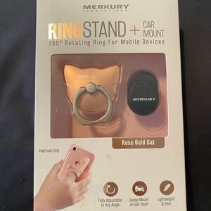 Mercury Ring stand & Car Mount - cat shape